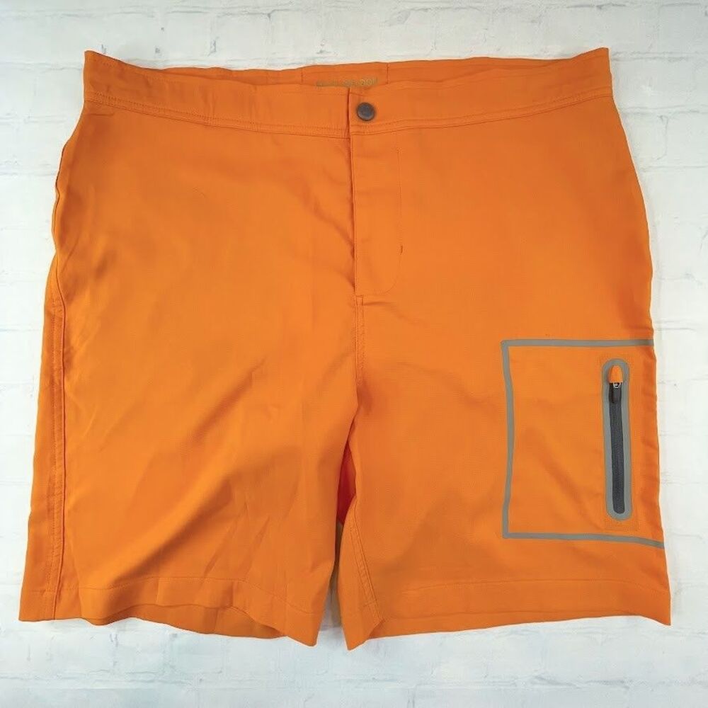 Mack Weldon Board Shorts Mens Size 37/38 Orange Unlined Swim Trunks